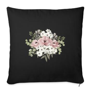 Romantik Butterfly by Agnes Johanna Art - Sofakissenbezug 45 x 45 cm - Schwarz - Vorne