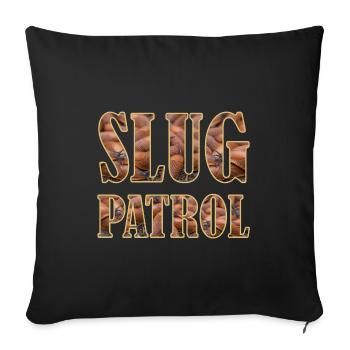 SLUGPATROL Jardinage d’escargots Ami du jardin - Housse de coussin décorative 45 x 45 cm - noir - Devant