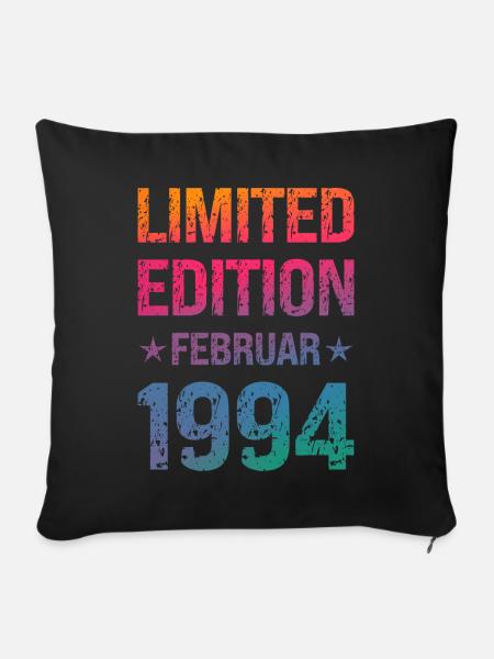 Limited Edition 30 Geburtstag Party Jahrgang 1994 - Sofakissenbezug 45 x 45 cm - Schwarz