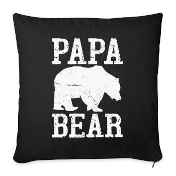 Papa Bear - Sofa pillowcase 17,3'' x 17,3'' (45 x 45 cm) - black - Front