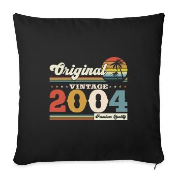 Original 2004 Millésime 2004 20ème anniversaire 2004 - Housse de coussin décorative 45 x 45 cm - noir - Devant