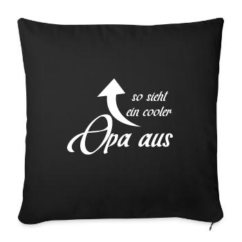 Opa - Sofakissenbezug 45 x 45 cm - Schwarz - Vorne