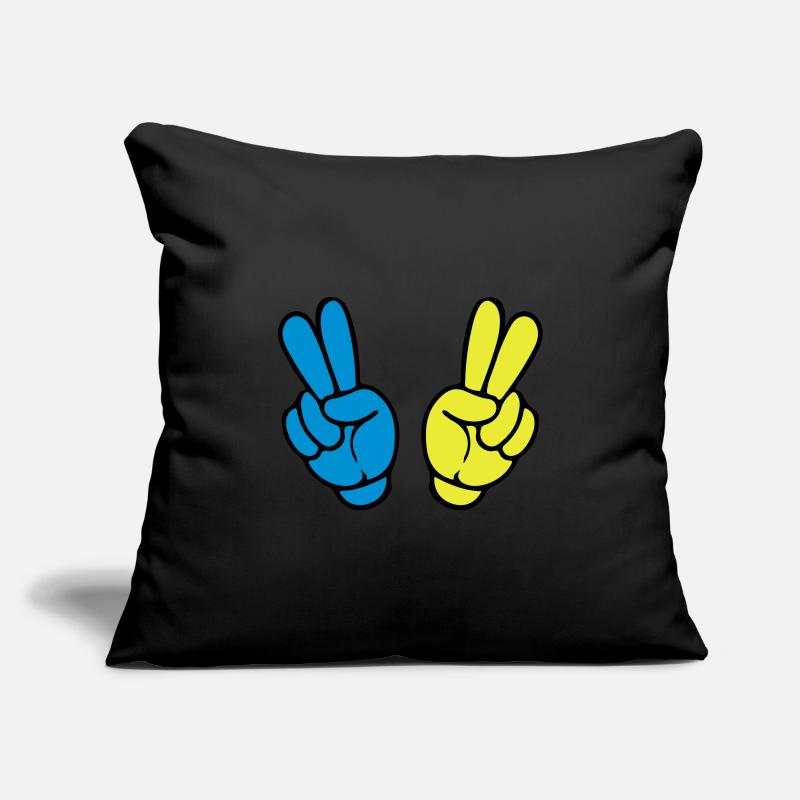 hand peace comic symbol frieden Sofakissenbezug 45 x 45 cm
