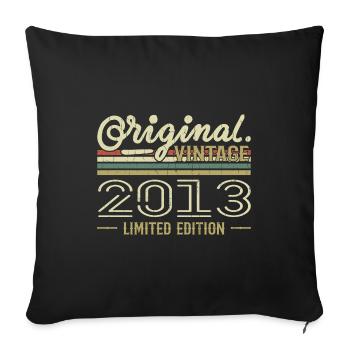 2013 Retro Birthday 2013 Original 2013 Vintage - Sofa pillowcase 17,3'' x 17,3'' (45 x 45 cm) - black - Front