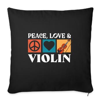 Violinist Violine Instrument Musik Geiger - Sofakissenbezug 45 x 45 cm - Schwarz - Vorne