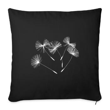 Dandelion - Sofa pillowcase 17,3'' x 17,3'' (45 x 45 cm) - black - Front