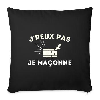 homme Maçon Cadeau - Housse de coussin décorative 45 x 45 cm - noir - Devant