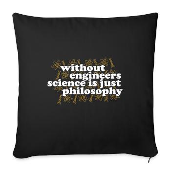 Philosophie Lehrer Poesie Wissenschaft Lesen Buch - Sofakissenbezug 45 x 45 cm - Schwarz - Vorne