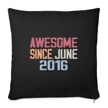 June 2016 June Retro Birthday Gift June 2016 - Sofa pillowcase 17,3'' x 17,3'' (45 x 45 cm) - black - Front