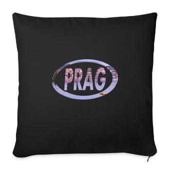 Praha Prag Tschechien - Sofakissenbezug 45 x 45 cm - Schwarz - Vorne