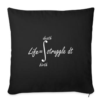 funny math saying - Sofa pillowcase 17,3'' x 17,3'' (45 x 45 cm) - black - Front
