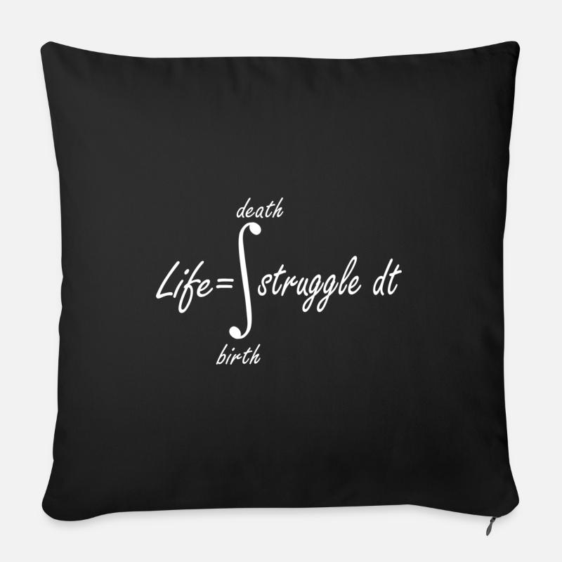 lustiger mathe spruch - Sofakissenbezug 45 x 45 cm - Schwarz