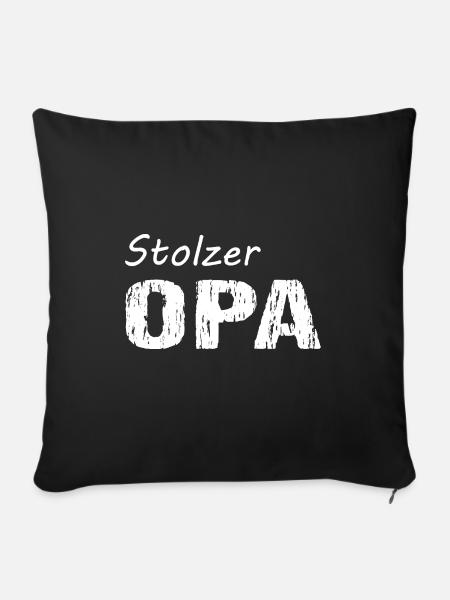 Opa - Sofakissenbezug 45 x 45 cm - Schwarz