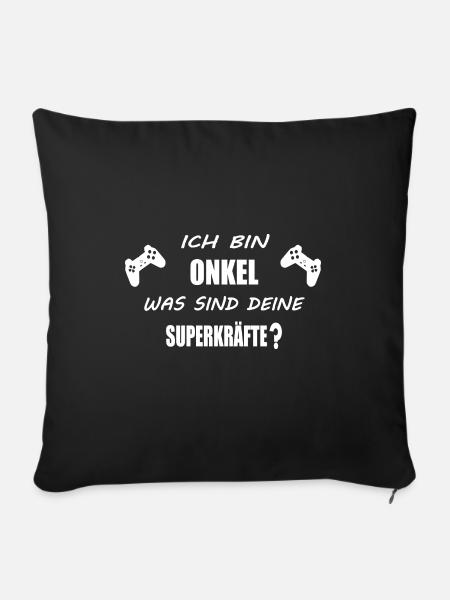 Onkel - Sofakissenbezug 45 x 45 cm - Schwarz