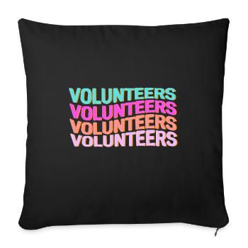 Volunteers Freiwillige Feuerwehr Helfer Retter - Sofakissenbezug 45 x 45 cm - Schwarz - Vorne