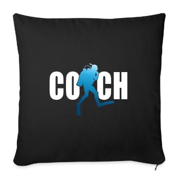 Scuba diving coach diver coach - Sofa pillowcase 17,3'' x 17,3'' (45 x 45 cm) - black - Front