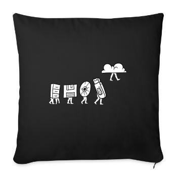 Informatiker Programmierer Computer Internet Cloud - Sofakissenbezug 45 x 45 cm - Schwarz - Vorne