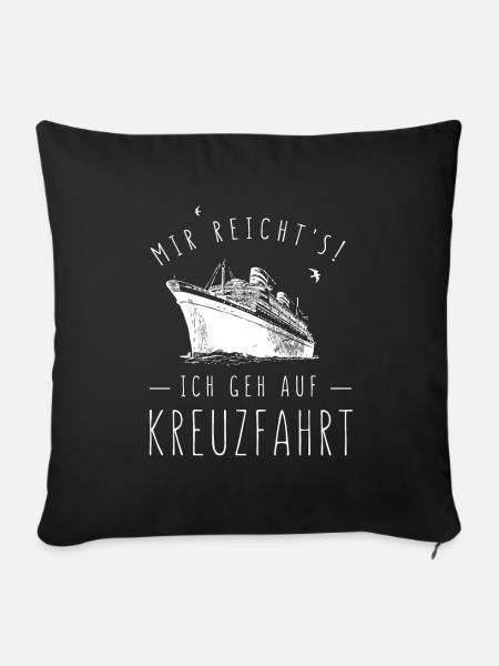 Ich geh auf Kreuzfahrt! - Sofakissenbezug 45 x 45 cm - Schwarz