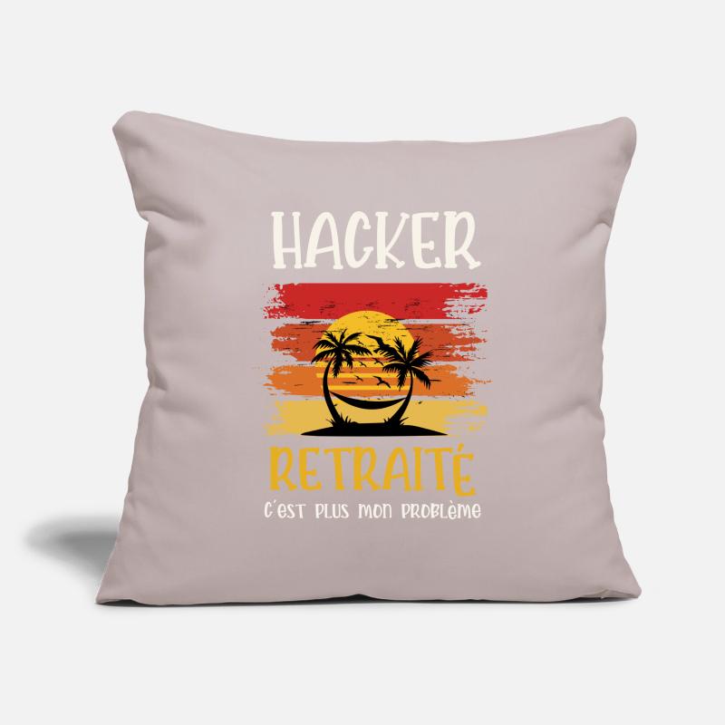 hacker retraité Housse de coussin décorative 45 x 45 cm