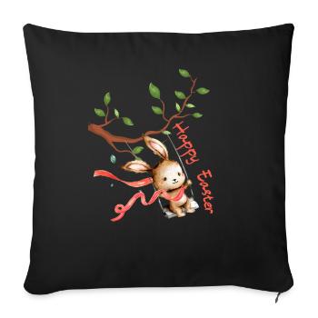 Easter Bunny - Sofa pillowcase 17,3'' x 17,3'' (45 x 45 cm) - black - Front