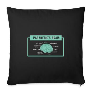 Sanitäter Krankenwagen Rettungsdienst Ambulanz RTW - Sofakissenbezug 45 x 45 cm - Schwarz - Vorne