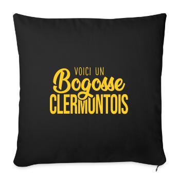 Bogosse Clermontois supporter rugby Clermont - Housse de coussin décorative 45 x 45 cm - noir - Devant