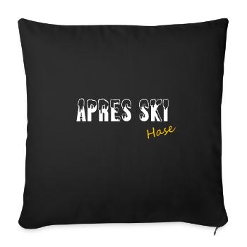 Apres Skihase - Sofakissenbezug 45 x 45 cm - Schwarz - Vorne