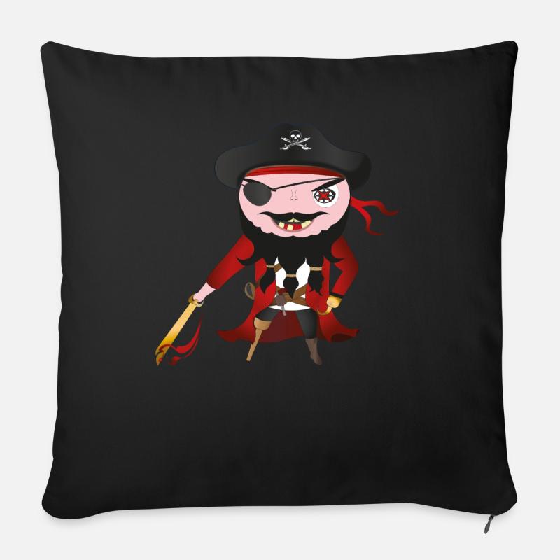 John Plank - Housse de coussin décorative 45 x 45 cm - noir