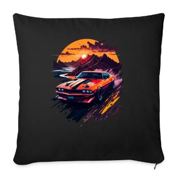 Classic sports car - Sofa pillowcase 17,3'' x 17,3'' (45 x 45 cm) - black - Front