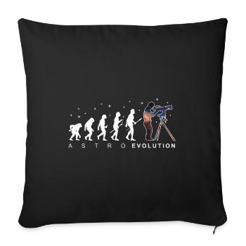 Astronomy Evolution Astrophotography Gift - Sofa pillowcase 17,3'' x 17,3'' (45 x 45 cm) - black - Front