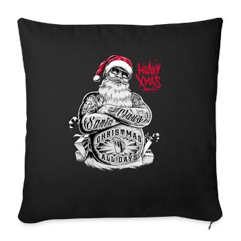 Xmas-Heavy - RAHMENLOS Design Geschenk - Sofakissenbezug 45 x 45 cm - Schwarz - Vorne