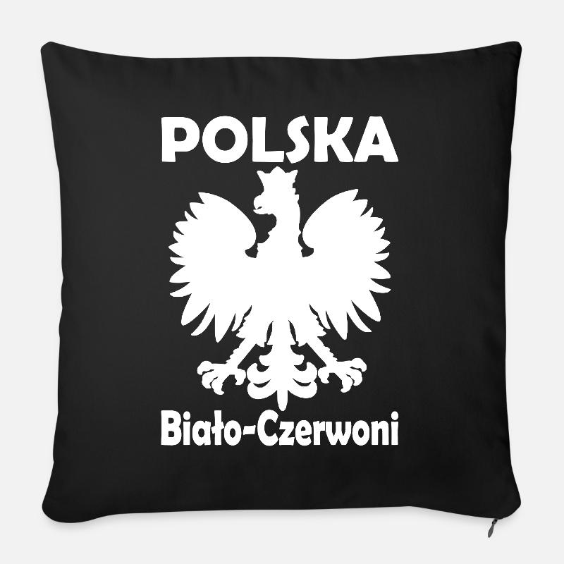 POLSKA - Sofakissenbezug 45 x 45 cm - Schwarz