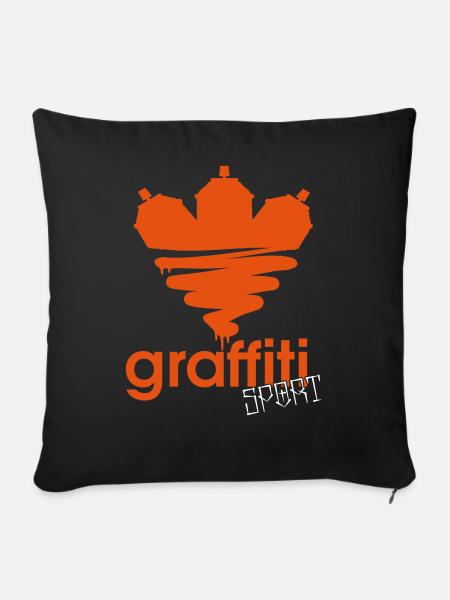 Graffiti Sport 2019 - Sofakissenbezug 45 x 45 cm - Schwarz