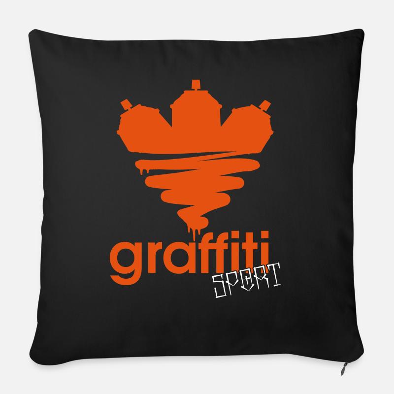 Graffiti Sport 2019 - Sofakissenbezug 45 x 45 cm - Schwarz