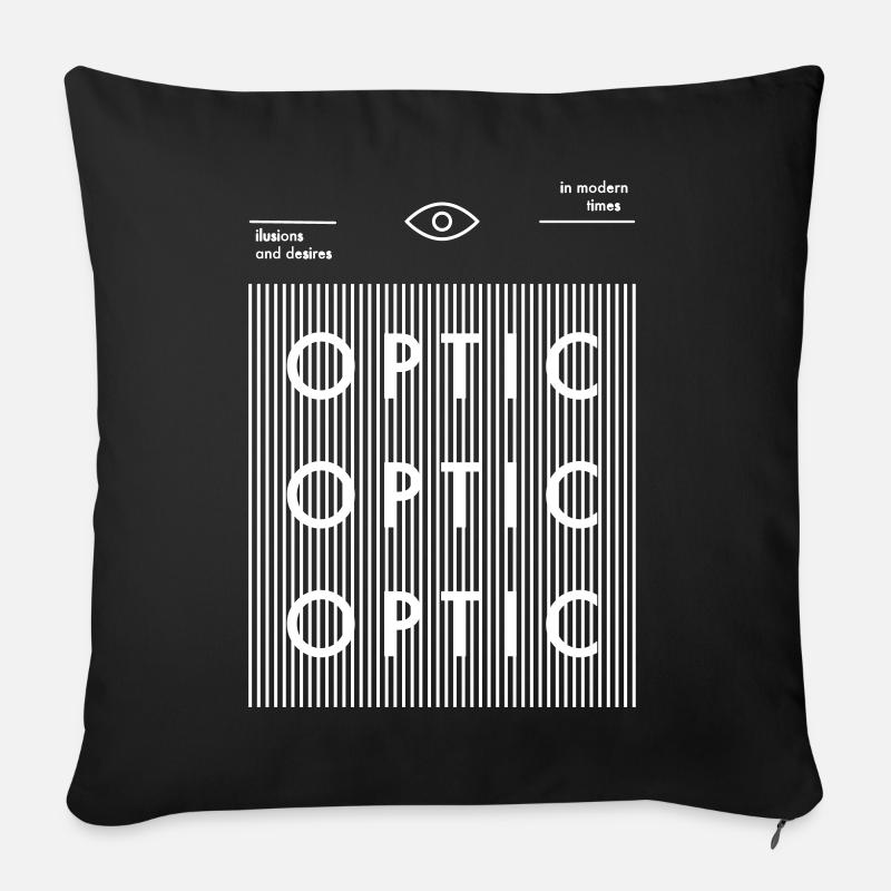 Optik - Sofakissenbezug 45 x 45 cm - Schwarz