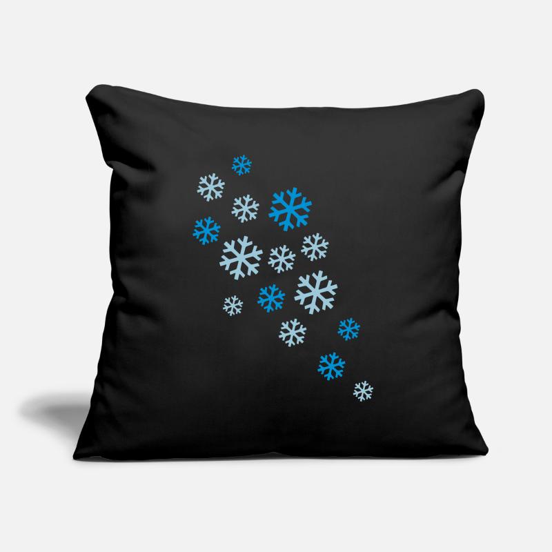 schneeflocken schnee winter Sofakissenbezug 45 x 45 cm