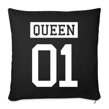 QUEEN 01 Partner Look - Sofa pillowcase 17,3'' x 17,3'' (45 x 45 cm) - black - Front