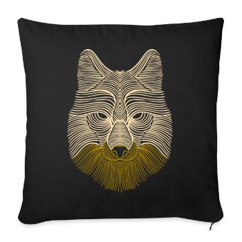 Tier Wildnis Löwe - Sofakissenbezug 45 x 45 cm - Schwarz - Vorne