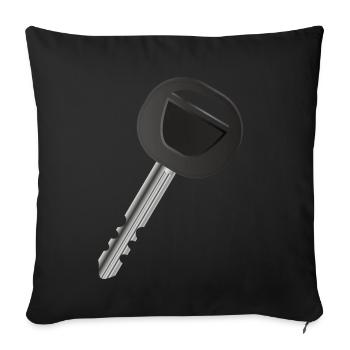 Clé de voiture unique pour les fans d’automobile - Housse de coussin décorative 45 x 45 cm - noir - Devant