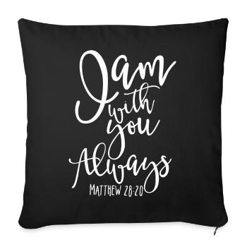 Toujours (sombre) - Housse de coussin décorative 45 x 45 cm - noir - Devant