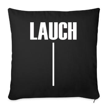 Lauch - minimalistisches Design T-Shirt - Sofakissenbezug 45 x 45 cm - Schwarz - Vorne
