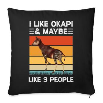 I like Okapi - Sofa pillowcase 17,3'' x 17,3'' (45 x 45 cm) - black - Front