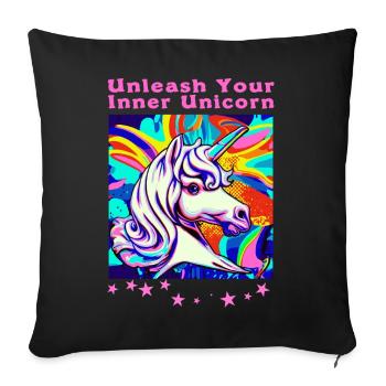 Chemise magique pour les rêveurs - Housse de coussin décorative 45 x 45 cm - noir - Devant