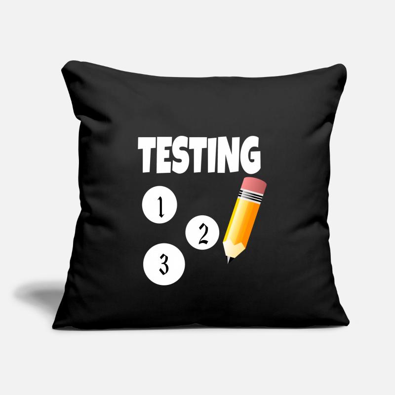 Testing 123 with pencil Sofa pillowcase 17,3'' x 17,3'' (45 x 45 cm)