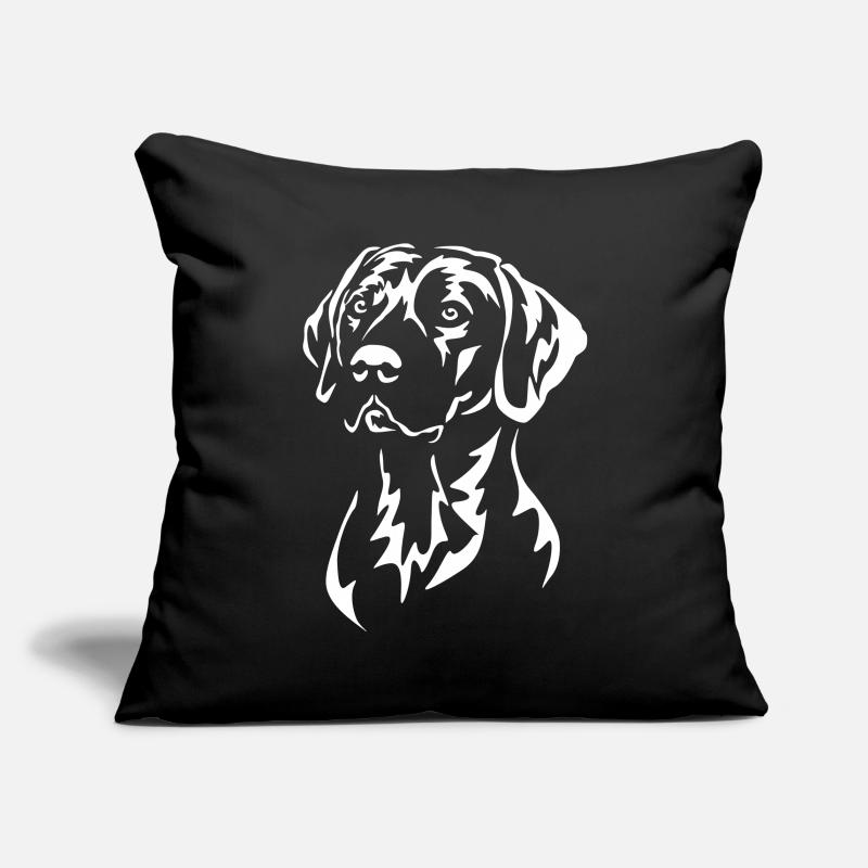 Rhodesian Ridgeback Kopf "Black Edition" Sofakissenbezug 45 x 45 cm