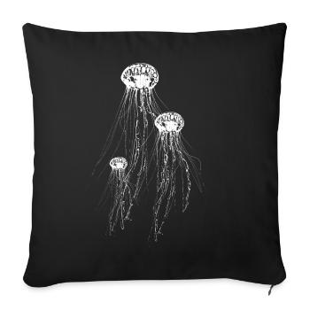 Méduse - Housse de coussin décorative 45 x 45 cm - noir - Devant