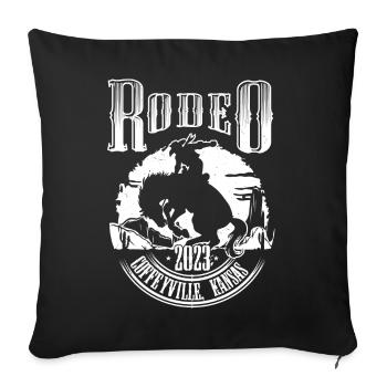 Rodeo Night Rider Silhouette - Sofa pillowcase 17,3'' x 17,3'' (45 x 45 cm) - black - Front