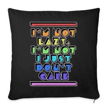 Anyway, cool saying, attitude doesn't matter to me - Sofa pillowcase 17,3'' x 17,3'' (45 x 45 cm) - black - Front