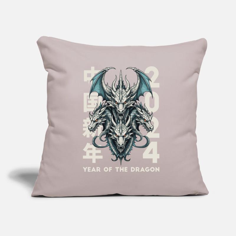 Dragons chinois Housse de coussin décorative 45 x 45 cm