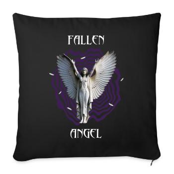 Fallen Angel - Sofa pillowcase 17,3'' x 17,3'' (45 x 45 cm) - black - Front
